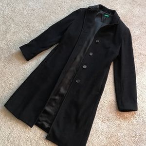 United Colors of Benetton Black Long Pea Coat